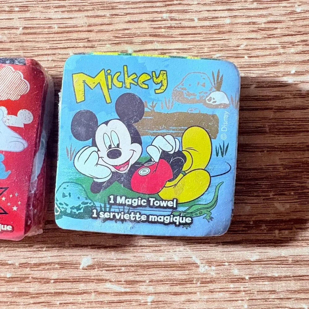 Disney Mickey Mouse Clubhouse Magic Towel Washcloth LOT of 2 NEW